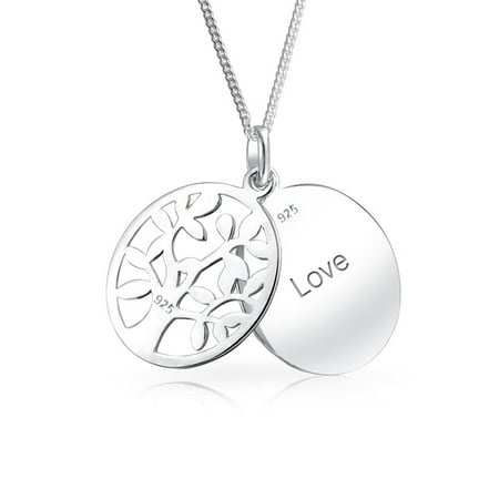 Oval Disc Family Circle Wishing Tree Of Life Pendant