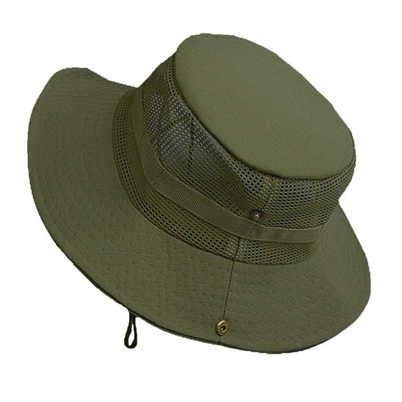 Solar Powered Bucket Hat Men - Rechargeable Fan Cooling Hat Foldable Fishing Hat Sun Hat Breathable Wide Brim Mesh Hat Summer Outdoor Travel Hat