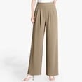 thumbnail image 7 of QASIEATN Womens High Waisted Wide Leg Pants Solid Comfortable Strecth Pants for Middle Senior Women Casual Trousers, 7 of 7