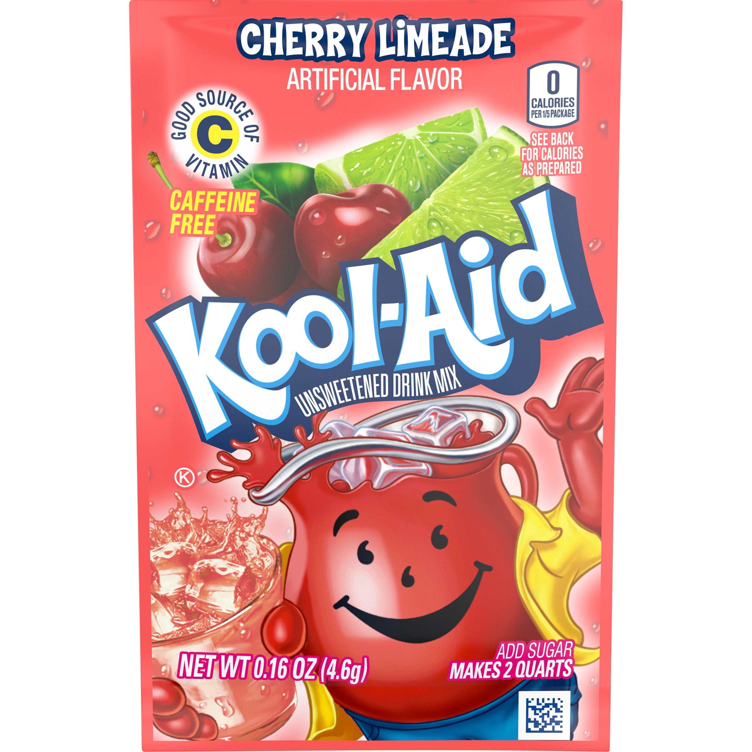 KoolAid Unsweetened Cherry Limeade Artificially Flavored Powdered Soft