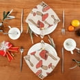 thumbnail image 4 of GZHJMY Cloth Napkin Mushroom Fungus Nature Botanic Dining Table Decor Spring Summer Housewarming Gift 4 Pack 20" × 20", 4 of 6