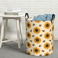 thumbnail image 7 of KLL Sunflowers And Bee Waterproof Foldable Laundry Hamper Bucket with Handles for Storage Bin,Kids Room,Home Organizer (Medium ), 7 of 7