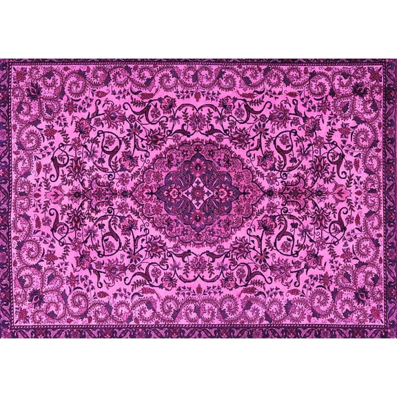 Ahgly Company Indoor Rectangle Persian Pink Traditional Area Rugs, 5' x 7'