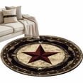 thumbnail image 2 of Vintage Farmhouse Round Area Rug 3.3 FT, Non Slip Small Entryway Kitchen Mat, Country Wesern Texas Star Retro Washable Soft Circular Rug Non-Shedding Door Mat for Bathroom Playroom Kids Room, 2 of 9
