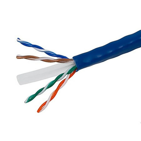 Monoprice Cat6 Ethernet Bulk Cable - Network Internet Cord - Stranded, 550Mhz, UTP, CM, Pure Bare Copper Wire, 24AWG, No Logo, 1000ft,