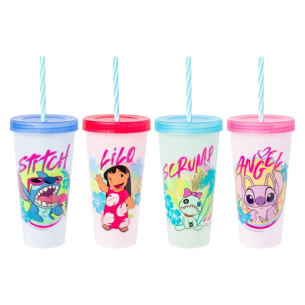 Vaso plateado Buffalo Disney Lilo and Stitch, 710 ml, paquete de 4