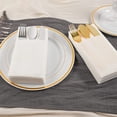 thumbnail image 7 of NOGIS 50PCS Paper Napkins - Disposable Napkins Built-in Flatware Pocket Prefolded Cloth Like - Heavy Duty Linen Feel Dinner Napkins for Party & Wedding & Events,White, 7 of 7