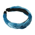thumbnail image 5 of Unique Bargains 1 Pc Thick Braided Headband Headwear Hairband for Women 1.2 Inch Wide Blue, 5 of 7