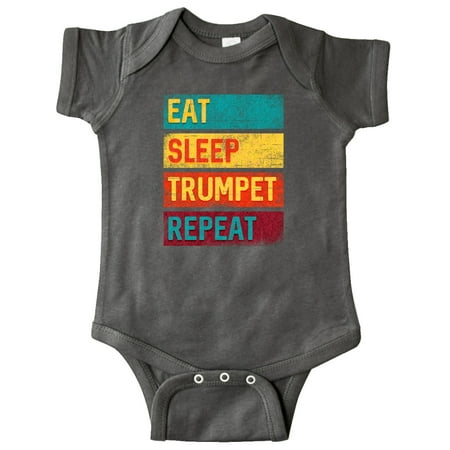 

Inktastic Trumpet Player Eat Sleep Trumpet Repeat Gift Baby Boy or Baby Girl Bodysuit