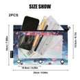 thumbnail image 3 of 2 Pack Pencil Pouch for 3 Ring Binder Smooth Zipper Folders with Pockets Clear Window Pencil Case Love Tree, 3 of 6