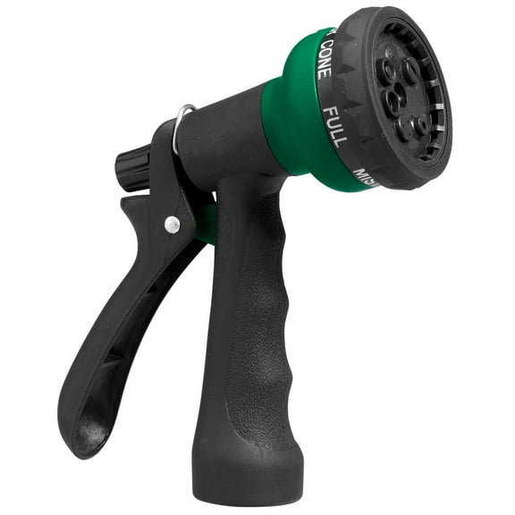 Orbit 7-Pattern Plastic Rear Trigger Compact Hose Watering Nozzle