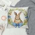 thumbnail image 2 of FUMJ  Easter Day Pillow Covers Gift, Bunny Floral Greenery Cushion Cover for Home Office, Sofa Bed Rabbit Double Sided Throw Pillow Covers, Easter Party Spring Holiday Decorations, 2 of 5