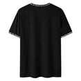 thumbnail image 6 of XIAONU Letter Print T Shirt for Men Crew Neck Short Sleeve Fashion Tee, 6 of 6
