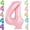 Number 4, variant on 40Inch Blue Digit 7 Balloon for Kids Decors 7 Year Old 17 27 37 70th Birthday Party Supplies for Big Number Balloons Anniversary Events Decorations (Light Blue 7)