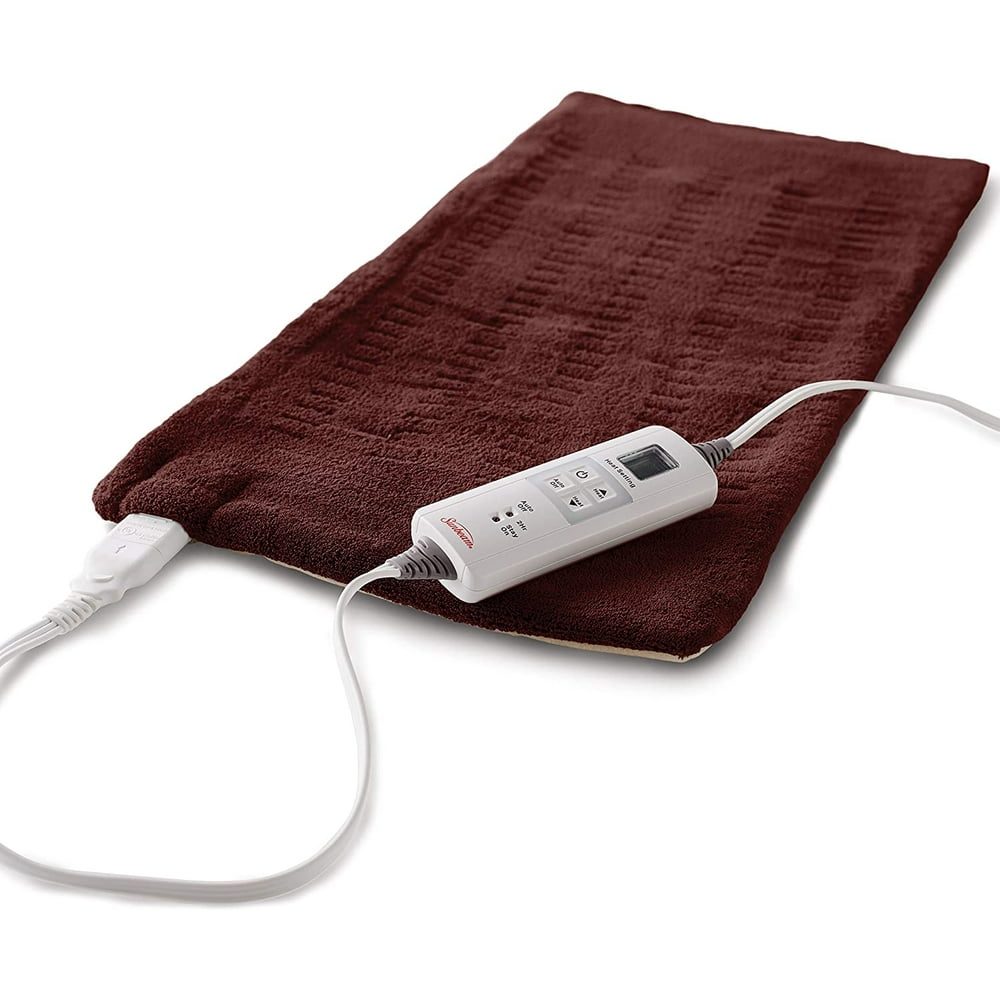 Sunbeam 002013511000 Xpressheat Heating Pad, Burgundy, 12 x 24inches