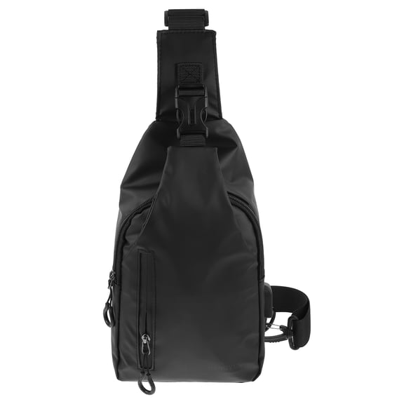 Raindrops Sling Chest Backpack Waterproof Shoulder Backpack for Women Men Hiking Camping Travel (Black)