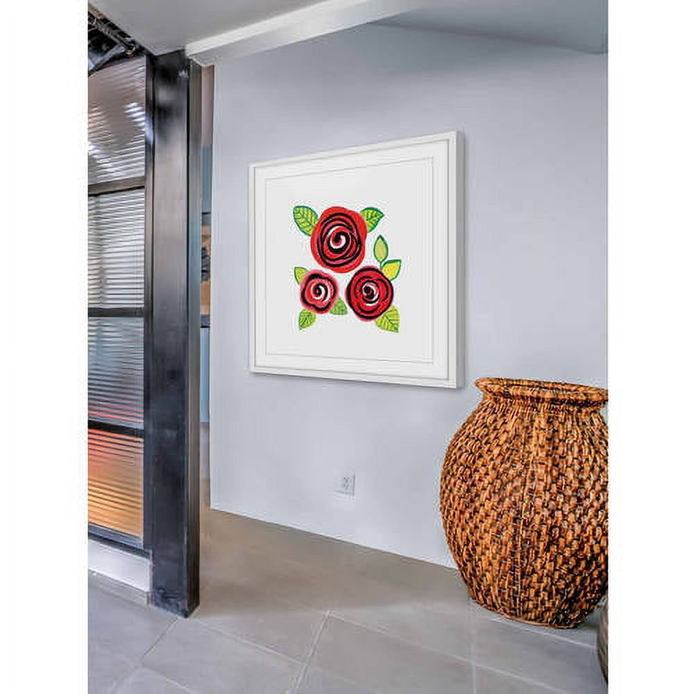 "Triple Red" Framed Painting Print