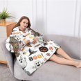 thumbnail image 5 of Oversized Wearable Blanket Hoodie,Halloween Decoration Pattern Sherpa Blanket Hoodie with Super Pockets,Super Warm Fuzzy Pullover for Women & Men, 5 of 6