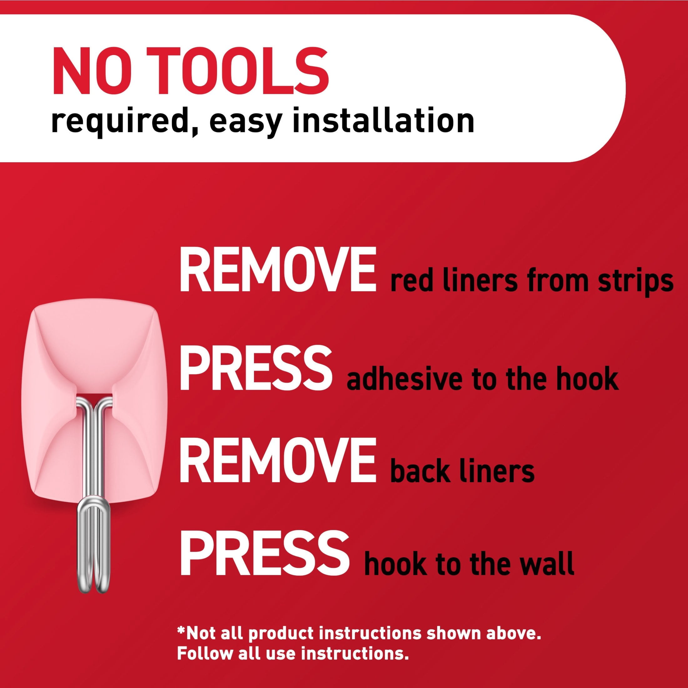 Command Small Wire Hooks, Blossom, Holds .5 lbs, 9 Hooks, 12 Adhesive Strips