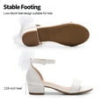 thumbnail image 4 of DREAM PAIRS Girls Sandals Low Heel Dress Pump Ankle Strap Interchangeable Bow Flower Wedding Party Shoes for Little Kid/Big Kid, 4 of 6
