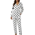 thumbnail image 2 of 2025 Ensembles de Pyjama pour Femmes Femmes Décontracté Col à Revers Bouton Pyjamas pour Femmes Imprimé à Pois Deux Ensemble de Pyjamas pour Femmes Grande Taille Pièce Pyjama à Manches Longues Shorty Pyjamas Femmes Pyjamas, 2 of 9