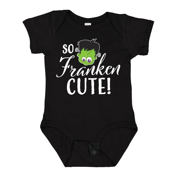 Inktastic Halloween So Franken Cute Boys or Girls Baby Bodysuit