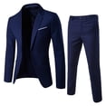 thumbnail image 2 of Traje de hombre de dos piezas, traje formal profesional de negocios, traje pequeño, traje ajustado para padrino, novio, vestido de boda, 2 of 6