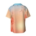thumbnail image 2 of Daiia The Sunset of Dandelion Men's Linen Shirts Short Sleeve Casual Shirts Button Down Shirt for Men Beach Summer Wedding Shirt-4X-Large, 2 of 7
