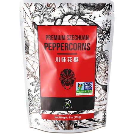 Soeos Authentic Szechuan Peppercorns (4 Ounces)