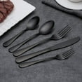 thumbnail image 2 of Black Silverware Set, Moxinox 20-Piece Stainless Steel Flatware Cutlery Set for 4, Mirror Finish, Dishwasher Safe, 2 of 5