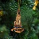 thumbnail image 1 of Puntoco Colgante con forma de árbol de Navidad, adorno navideño con forma de perro, colgante de trineo, libros navideños, adornos acrílicos, regalos para amantes de los libros, adornos navideños, 1 of 5