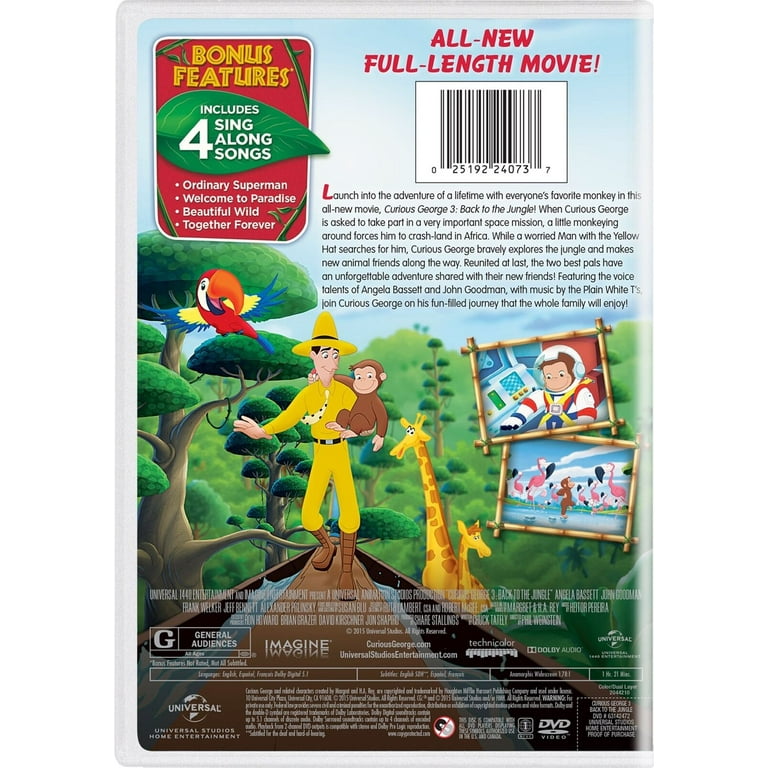 Curious George 3 - Back to the Jungle DVD Angela Bassett NEW