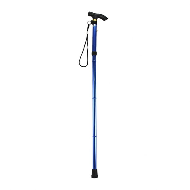 Palos Bastón plegable portátil de mano de aluminio Bastón para caminar Senderismo Palos de senderismo Bastones ajustables antideslizantes de 4 secciones con mango cómodo Romacci Palos