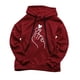 thumbnail image 4 of Sudaderas con capucha para mujer Sudaderas con capucha de manga larga Suéter suelto Eccomum borgoña/XXL, 4 of 5