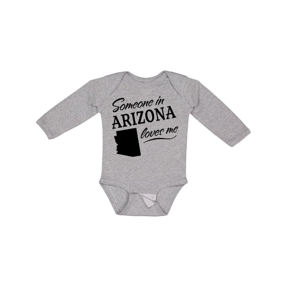 Inktastic Someone in Arizona Loves Me Boys or Girls Long Sleeve Baby Bodysuit