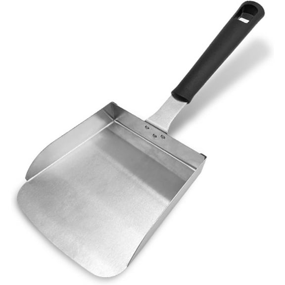 Stainless Steel Griddle Scoop - Large Food Mover & Grill Spatula for BBQ, Stir Fry, and Flat Top Cooking