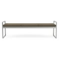 thumbnail image 4 of Gansett Reception Waiting Room Steel 3-Seat Bench / Silver Steel / Brown, 4 of 7