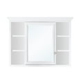 thumbnail image 4 of ANGELES HOME 40" x 30" Wall Mount Medicine Cabinet with Double-Side Mirrors,  Bathroom Mirrored Cabinet Storage Organizer with 1 Soft-Close Door and 6 Solid Wood Shelves, White, 4 of 9