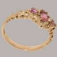 thumbnail image 4 of LBG British Made 18k Rose Gold Natural Pink Tourmaline Womens Anniversary Ring - 33 size options - Size 4.75, 4 of 9