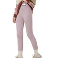 thumbnail image 2 of HAOTAGS Girls High Waist Sport Leggings, Casual Fall Winter Thick Yoga Pants Pink 10-11Years, 2 of 4