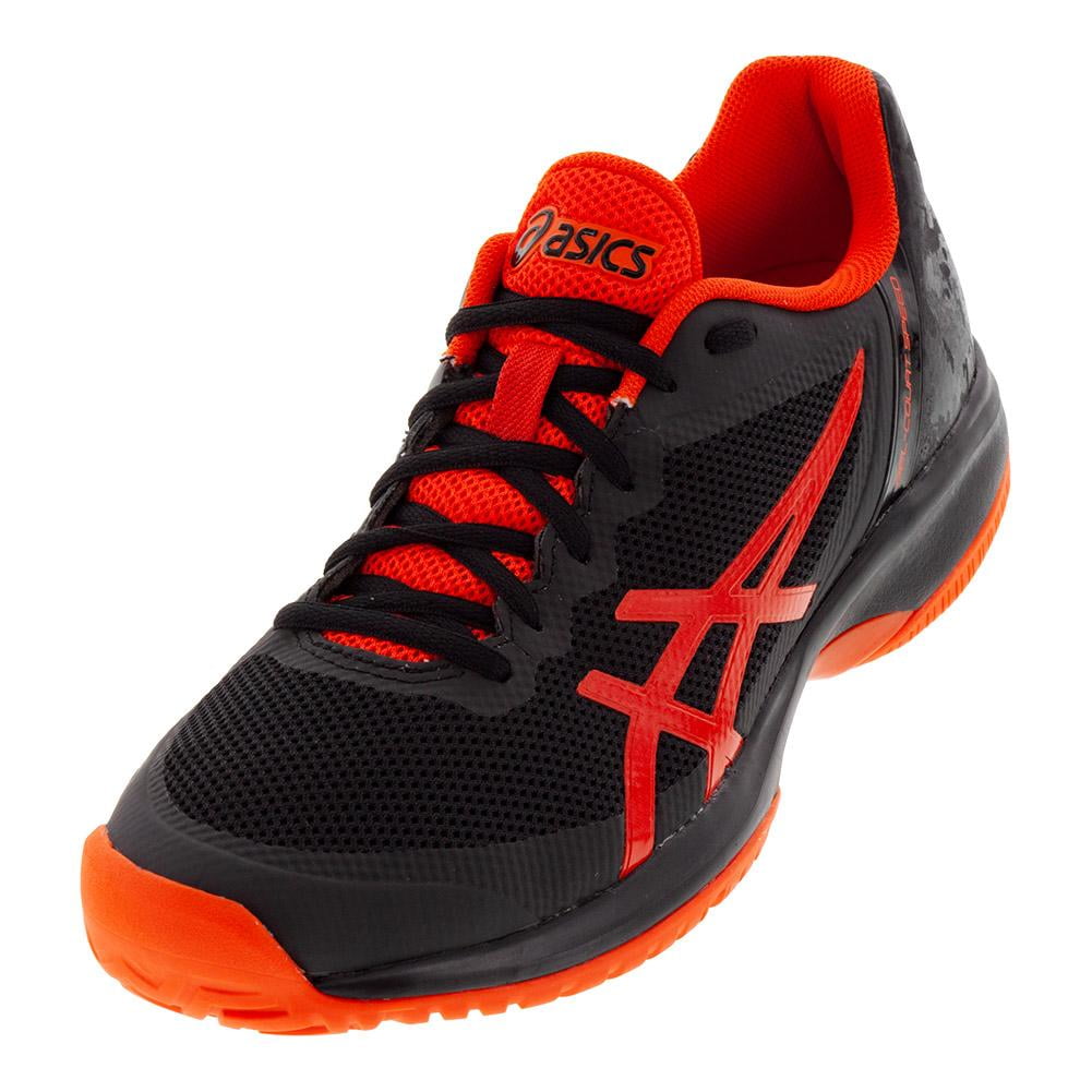 calidad Abrumador Alienación Asics Men`s Gel-Court Speed Tennis Shoes Black and Cherry Tomato ( 6 ) -  Walmart.com