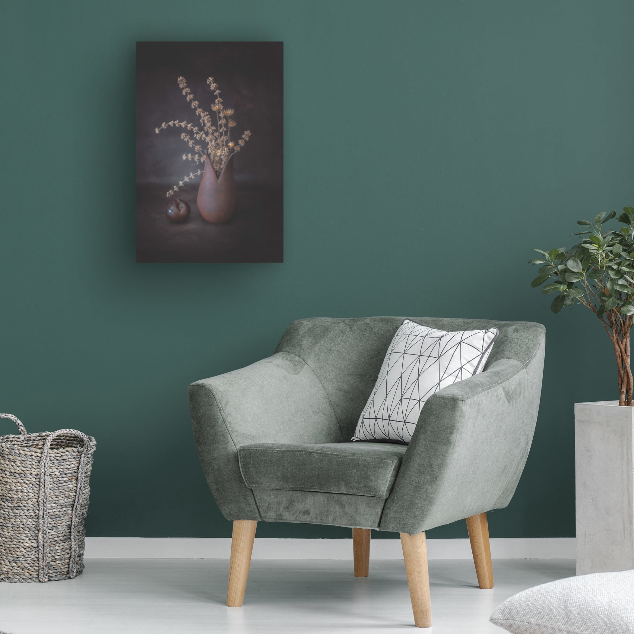 Canvas Wall Art - Cicek Kiral 'The Plum' Wall Art for Living Room, Bedroom, or Office Décor by Trademark Fine Art - 12 x 19 Inches