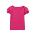 thumbnail image 5 of Lutiedan Girls Cotton T-Shirts Crewneck Short Sleeve Tops Soft Ligheweight Summer Casual Puff Sleeve Tunic Tees 1-15 Years, 5 of 9