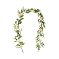 thumbnail image 2 of Artificial Daisy & Eucalyptus Vine Garland - 6ft Green Plastic Fake Flowers for Home Decor, Wedding Backdrop, Living Room & Outdoor Wall Decoration, 2 of 9