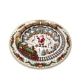 thumbnail image 2 of Christmas Rugs,3D Rugs Optical Illusion, Holiday Floor Mat,Festive Optical-Illusion Rug, Snowy Village And Circular Train Track, Nonslip Mat For Holiday Home Decor, 2 of 6