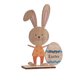 thumbnail image 2 of Decoraciones de Pascua, decoraciones estereoscópicas de Pascua, decoraciones de mesa con conejos y huevos con patrones de madera, decoraciones de Pascua felices, adecuadas para decoraciones de fiesta, 2 of 6