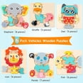 thumbnail image 3 of Puzles de madera HUOGUO Animal, paquete de 6, para niños de 1 a 3 años, 3 of 5
