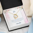 thumbnail image 3 of Love Promise Heart Necklace, Promise Necklace for Girlfriend Birthday, Best Heart Necklace Gift for Girlfriend Christmas - Forever Love Necklace - White Gold or Yellow Gold - Gift Box, 3 of 5