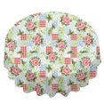 thumbnail image 2 of Pioneer Flower Floral Print Pattern Round Tablecloth 60 X 60 Inch, Wrinkle Resistant Wipeable Table Cloth for Kitchen Dining Picnic Patio Party, 2 of 6