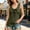 c01Green, variant on Women Summer Tie Front Tank Tops Cap Sleeve Pleated Round Neck Babydoll Tops Casual Loose Fit Going Out Shirts Blue XXL